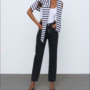 NWT Zara Mom Fit Ankle Jeans